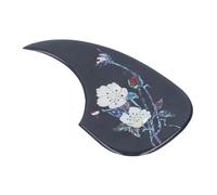 Joyance Guitar Guard Plate Acoustic Guitar Pickguard, PVC Anti-Scratch Decorative Self-Adhesive Guitar Guard Plate, Guitar Scratch Plate, 10 x 15 cm, Black