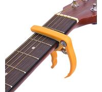 Joyance Guitar Plastic Guitar Capo, Bridge Pin Remover for 4-6 String Guitar, Bass, Ukulele, Yellow, Lightweight Accory for Acoustic Instruments