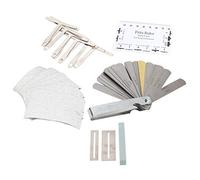 Joyance Guitar Repair Tool Guitar Repair Tool Kit, Radius Gauge Ruler, Sandpaper Grinding Tool Set for Ukulele and Bass Guitar Care, Complete Measuring Accories