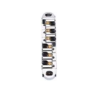 Joyance Guitar Roller Bridge Metal Roller Saddle Bridge Humbucker Pickup Mount for ST Guitar, Black, 6 Saddle Bridge, Replacement Parts, Bridge Tailpiece Roller Saddle