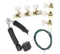 Joyance Guitar Tuners Set 3-in-1 Guitar Tool Set, Black Instrument Accory with Gold Plated Machine Heads, String Winder, Bridge Pin Puller, Guitar Repair Kit