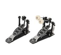 Joyance Jazz Drum Pedal Double Drum Pedal, Adjustable Tension Anti-Slip Bass Drum Pedal, Powerful Beating Design, Aluminum Alloy Construction, Black