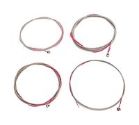 Joyance Metal Bass Strings 4pcs Metal Bass Strings, Replaceable Steel Guitar Strings Set, 4 String Bass String Replacement for Instrument Accories
