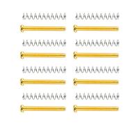 Joyance Pickup Mounting Screw Spring 8 Set Guitar Pickup Screw Spring, Iron Double Coil Pickup Frame Mounting Screws and Springs, Gold Finish, Compatible with Various Guitar Models