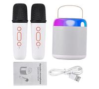 Joyance Portable Microphone & Sound Box Set, Mini Karaoke Machine BT Speaker with 2 Microphones, Wirel Rechargeable Loudspeaker for Home Party KTV Singing