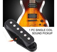 Joyance Single Coil Guitar Pickup Electric Guitar Replacement Part, Single Coil Sound Pickup, Black, Compatible with Various Electric Guitars, High-Quality Guitar Pickup