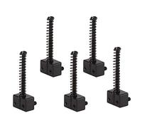 Joyance Spring Screws Compensated Saddles 5Pcs Bass Bridge String Saddles, Zinc Alloy Electric Guitar Replacement Parts, Compensated Saddles with Spring Screws, Golden Finish