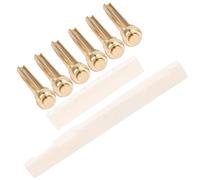 Joyance String Nailreplacement String Stud Kit, Ox Bone Guitar Nut and Saddle, Copper String Studs, Tension Adjustment Tool, Guitar Accories, Replacement String Nails