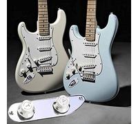 Joyance Threaded Saddle Guitar Bridge Threaded Saddle Guitar Bridge Replacement, Silver, Compatible with Mustang, Jag, and J Master Style Guitars