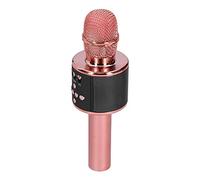 Joyance Wirel Bluetooth Microphone, LED Portable Microphone for Family Gathering and Birthday Party, Rose Gold, Compact Design, Easy to Use