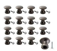 Joyangy 16Pcs Vintage Bronze Cabinet Knobs Mini Cabinets Knob 11.5mm Diameter Small Drawer Knobs for Mini Dresser Mini Cabinet