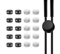 Joyangy 20-Pack Earphone Cable Sliders - Y Splitter Clips for 2mm Round Wire Headphones (L/R Adjustable DIY Organizers)