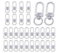 Joyangy 30-Pack Metal Swivel Lobster Claw Clasp Keychain Snap Hooks Silver