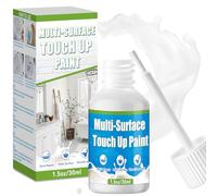 JOYAONE White Enamel Touch Up Paint 30ml, Hight Gloss Bathtub Tile Repair Kit, Multi Surface Repair Paint for Kitchen and Bathroom, Tile Paint for Metal, Shower, Sink, Furniture, Chips and Scrapes