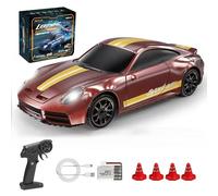 JOYARCH 1/43 Mini RC Drift Car 2.4G Full-Proportional 4WD Remote Control Racing Car with 15KM/H Speed, LED Lights, USB Rechargeable, Adjustable Speed, Ideal Drift Vehicle Model Toy Gift for Adults