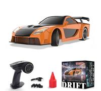 JOYARCH 1/43 Scale Mini Drift Cars, Electric Full Proportional 2.4G Remote Control Racing Drift Car Model with Lights Kit, 15KM/H High Speed Vehicle Gift for Adults Boys