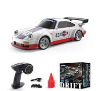 JOYARCH 1/43 Scale Mini Drift Cars, Electric Full Proportional 2.4G Remote Control Racing Drift Car Model with Lights Kit, 15KM/H High Speed Vehicle Gift for Adults Boys