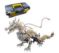 JOYARCH 3D Metal Puzzle, 2030+PCS Mechanical Worshipful Dragon Steampunk Metal Puzzle Model, DIY Assembly Jigsaw Puzzles Desk Ornament for Adults & Teens