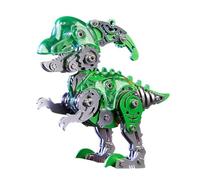 JOYARCH 3D Metal Puzzle for Adults & Teens, 126PCS DIY Mechanical Dinosaur Q Version Model Kit, Creative Desktop Ornament Steampunk Model(Green)