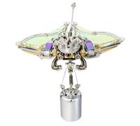 JOYARCH 422+PCS DIY Mechanical Devilray Model Kit - Steampunk Style 3D Metal Assembly Kit with Bright Eyes and Translucent Wings, Creative Ornament Gift for Enthusiast