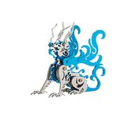 JOYARCH 68PCS Phoenix DIY 3D Metal Assembly Model - Stainless Steel Aluminum Copper Puzzle, Mythical Bird Creative Desktop Ornament Gift for Enthusiast(Blue)