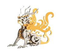 JOYARCH 68PCS Phoenix DIY 3D Metal Assembly Model - Stainless Steel Aluminum Copper Puzzle, Mythical Bird Creative Desktop Ornament Gift for Enthusiast (Gold)