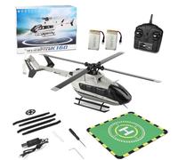 JOYARCH K160 Airbus EC145 RC Helicopter for Adults, 2.4Ghz 4CH Brushless Quadcopter RC Aircraft Model, Remote Control Plane with Hovering Hold & Low Voltage Warning - 2 Battery