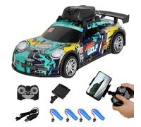 JOYARCH Mini RC Drift Car, 2.4G 4CH Remote Control Car with LED Lights and HD Camera, Electric Racing Cars for Adult