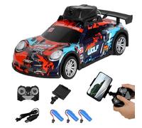 JOYARCH Mini RC Drift Car, 2.4G 4CH Remote Control Car with LED Lights and HD Camera, Electric Racing Cars for Adult