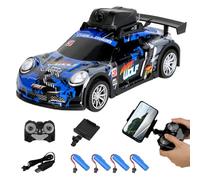JOYARCH Mini RC Drift Car, 2.4G 4CH Remote Control Car with LED Lights and HD Camera, Electric Racing Cars for Adult