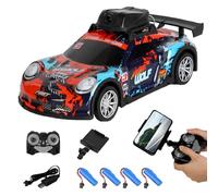 JOYARCH Mini RC Drift Car, 2.4G 4CH Remote Control Car with LED Lights and HD Camera, Electric Racing Cars for Adult