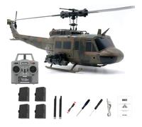 JOYARCH RC ERA C032 RC Military Helicopter, 1/48 Scale 2.4G 6CH UH-1 Huey Remote Control Aircraft Model with 6-Axis Gyroscope Stabilized, Altitude Hold & Optical Flow for Adults - 4Battery
