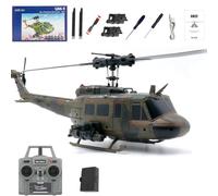 JOYARCH RC ERA C032 RC Military Helicopter, 1/48 Scale 2.4G 6CH UH-1 Huey Remote Control Aircraft Model with 6-Axis Gyroscope Stabilized, Altitude Hold & Optical Flow for Adults - 1Battery