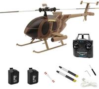 JOYARCH RC ERA C184 MD500 RC Helicopter, 2.4G 4CH Flybarless Remote Control Helicopter with Optical Positioning, 6-Axis Groy RC Aircraft Model Toy Gift for Adults Enthusiasts - 2 Battery