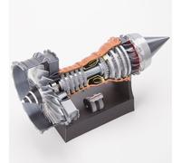 JOYARCH TR900 Aero Aircraft Engine Model Kit That Working, 50+Pieces Functional Jet Turbofan 3D Printed Engine Kit, DIY Assembly STEM Educational Gift (KIT Version)