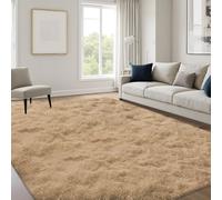 JOYARR Rugs Living Room, 140x200 cm Large Area Carpet Fluffy Washable Soft Shaggy Anti Slip Modern Decor Mat for Bedroom Lounge Kids Nursery Room, Beige