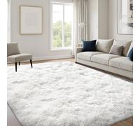 JOYARR Rugs Living Room, 160x230 cm Large Area Carpet Fluffy Washable Soft Shaggy Anti Slip Modern Decor Mat for Bedroom Lounge Kids Nursery Room, Cream