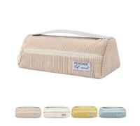Joyask Big Pencil Case Pouch ，Cute Pencil Case Pen Case Zipper Pouch Organizer Pencil Pouch Bag Large Capacity Soft Quilted Wide Opening Portable School Supplies for Teen Girls-