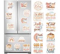JoyAura Boho Refrigerator Magnets - 12 Pcs Inspirational Bible Fridge Magnetic Decorations Religious Jesus Christian Verse Scripture Locker Accessories Decor for Girls Home Kitchen