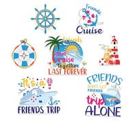 JoyAura Cruise Door Decoration Magnets - 7 Pcs Anchor Lifebuoy Rudder Magnetic Stateroom Decorations Friend Trip Cruise Ship Door Magnet Stickers Carnival Holiday Party Supplies Gifts for Friend