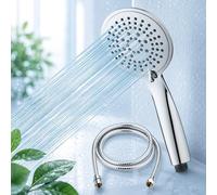 JOYBATH HydroNova5 Handheld Shower Head with Hose - Gentle Balanced Hose, 5 Spray Modes, 1.5m Hose. Dial-Control Selector, Anti-Limescale Nozzles, Chrome Finish, Easy Fit for UK Bathrooms