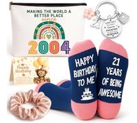 Joybble 21th Birthday Gifts for Girls Women, Funny Birthday Gift Sets for Her, Unusual Ideas Presents, Cute Socks & Cosmetic Bags for Her, Personalised Lady Present for Sister, Friend, Daughter