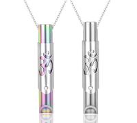 Joybble 2Pcs Anxiety Relief Necklace, Breathing Necklace Aids, Mindful Stress Relief Tool for Meditation and Calm, Breathing Chain for Men and Women Gifts Christmas Valentine Birthday