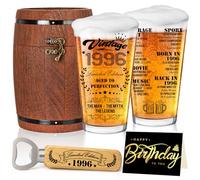 Joybble 30th Birthday for Men, Valentine's Day Gifts for Men with Greeting Cards, 30 Years Old Beer Glass in Vintage Box, Valentine's Day Presents Beer Glasses Ideas, Presents for 30 Years Old Dad