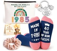Joybble 40th Birthday Gifts for Women, Funny Birthday Gift Sets for Her, Unusual Ideas Presents, Cute Socks & Cosmetic Bags for Her, Personalised Lady Present for Sister, Friend, Daughter