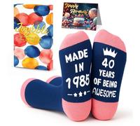 Joybble 40th Birthday Gifts for Women, Funny Birthday Socks for Mum Grandma, Cute Socks - Fun Present Christmas Stocking, Novelty Gifts for Girlfriend Daughter Sister, with Greeting Card