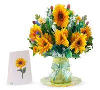 Joybble Birthday Cards for Women, 3D Sunflower Flowers Pop Up Happy Birthday Cards with Blank Note, Personalised Funny Pop-up Greeting Card Gifts for Sister, Mum, Daughter, Men, Wife, Special Friend