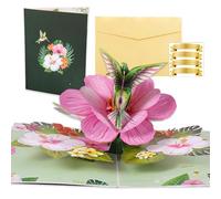 Joybble Birthday Cards for Women, Hummingbird Flowers Pop Up Card, 3D Happy Birthday Cards with Envelope, Wedding Anniversary Mother’s Day Greeting Card, Funny Gift as Cards for Mum, Daughter, Wife