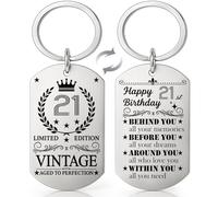 Joybble Birthday Gifts for Him & Her, Funny Keyring Gifts for Son Dad Boyfriend Husband, 13-60th Birthday Gifts for Men Keepsake Keyring, Novelty Fun Gifts from Grandchildren Husband Wife (21st)