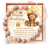 Joybble Birthday Girl for 13 Year Old Girls Gift Sets, 13th Birthday Decorations Adjustable Pink Pearl Bracele, Teenage Gifts for Daughter Sister Friends, Cool Decorations with Greeting Card